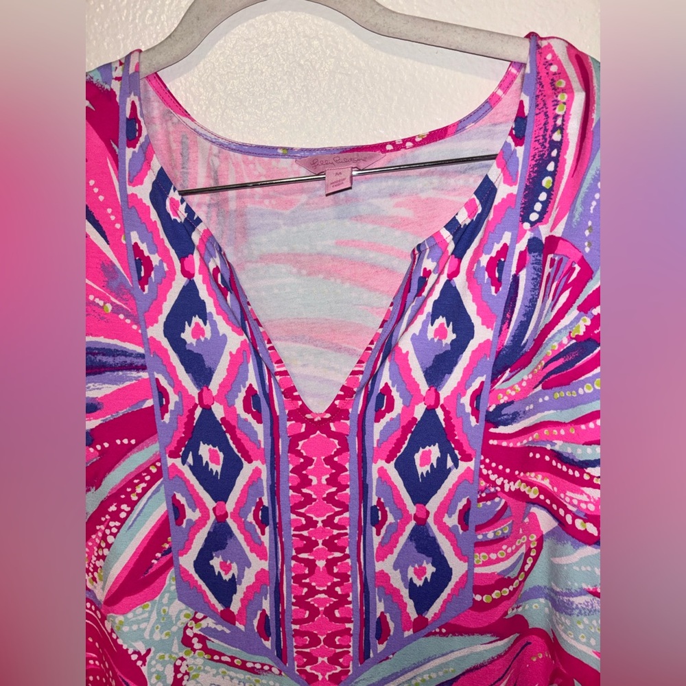 Lilly Pulitzer Gianna Tunic Dress in Oh My Guava Print size M nwot - Picture 3 of 3